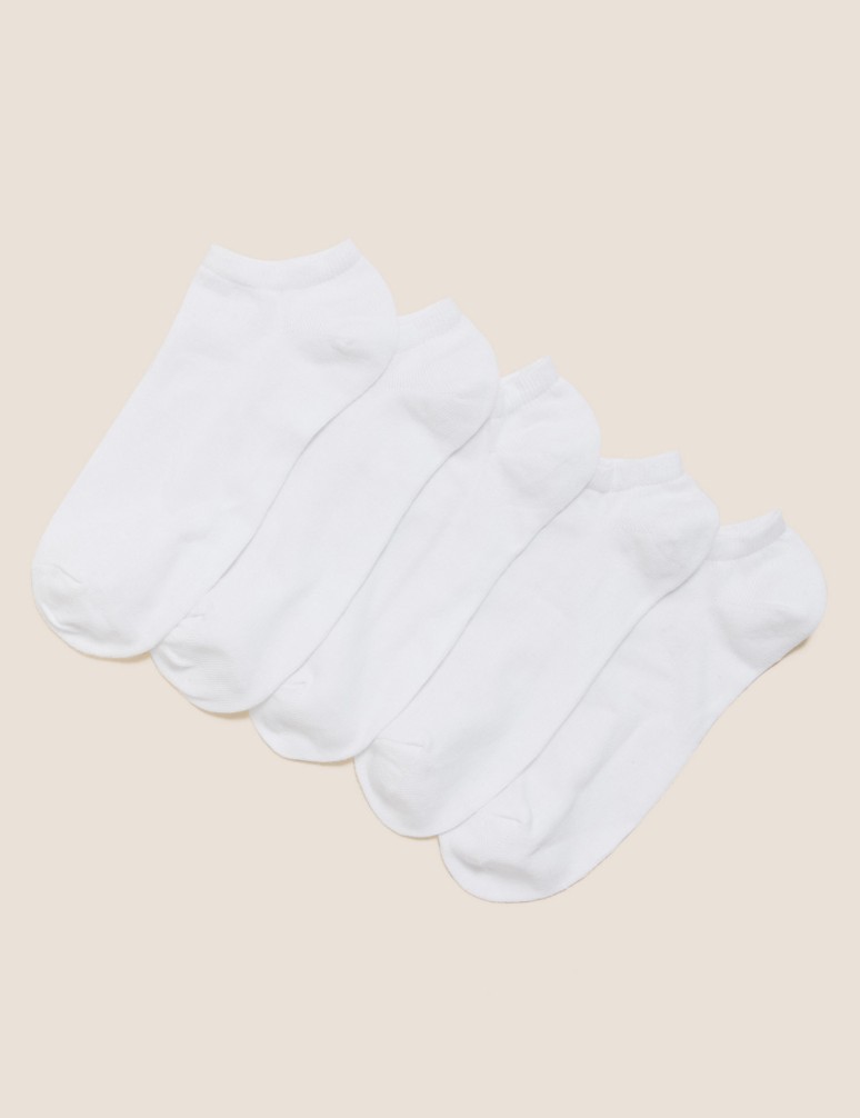 5 Pair Pack Trainer Liner Socks