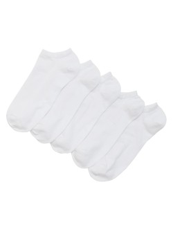 5 Pair Pack Trainer Liner Socks