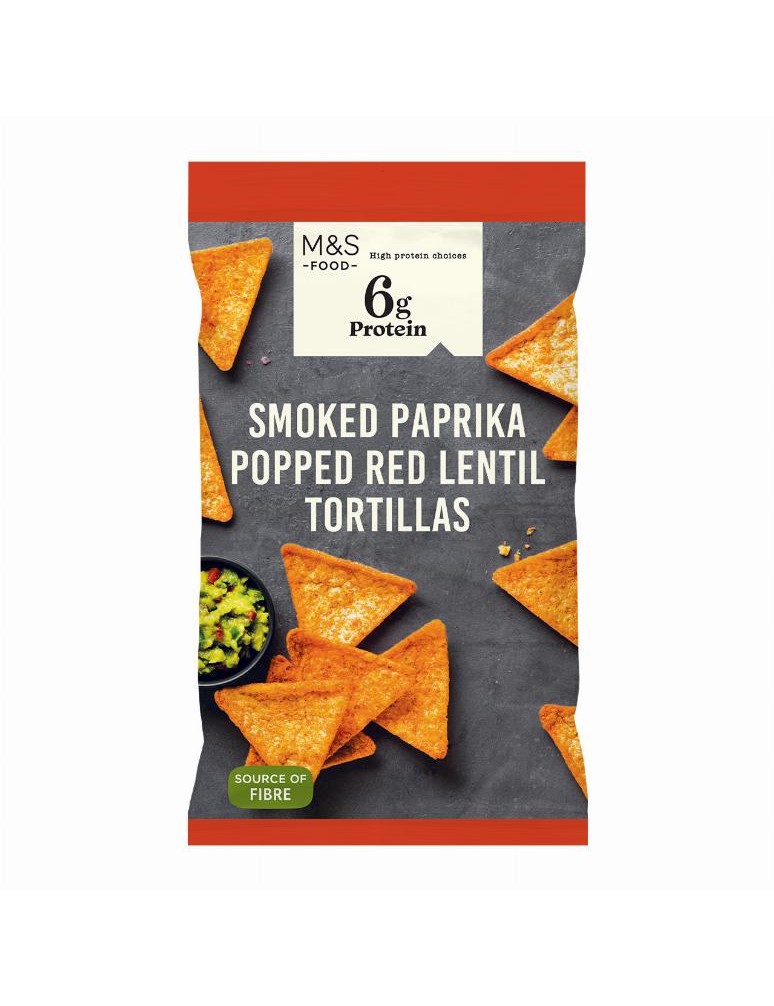 Tortilly z čočkové mouky ochucené kořenící směsí s příchutí sladké a uzené papriky