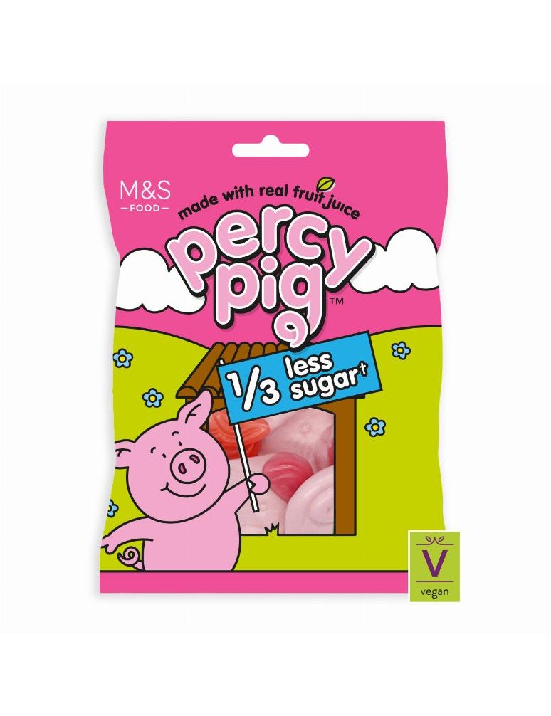 Měkké ovocné žvýkací bonbóny Percy Pig™ s ovocnými šťávami, se sníženým obsahem cukru