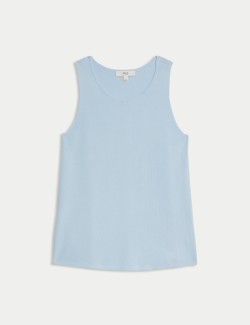 Pletená vesta s kulatým výstřihem