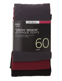 3pk 60 Denier Body Sensor™ Tights