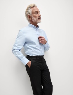 Košile z čisté bavlny klasického střihu s nežehlivou úpravou