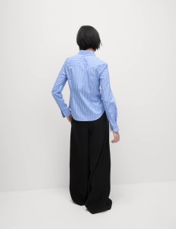 Cotton Rich Striped Fitted Shirt