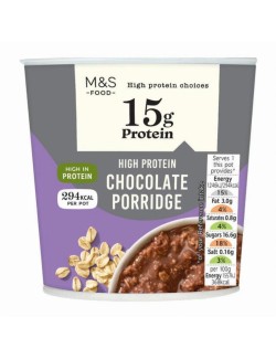 Instantní ovesná kaše s ječnými vločkami, s čokoládovou příchutí