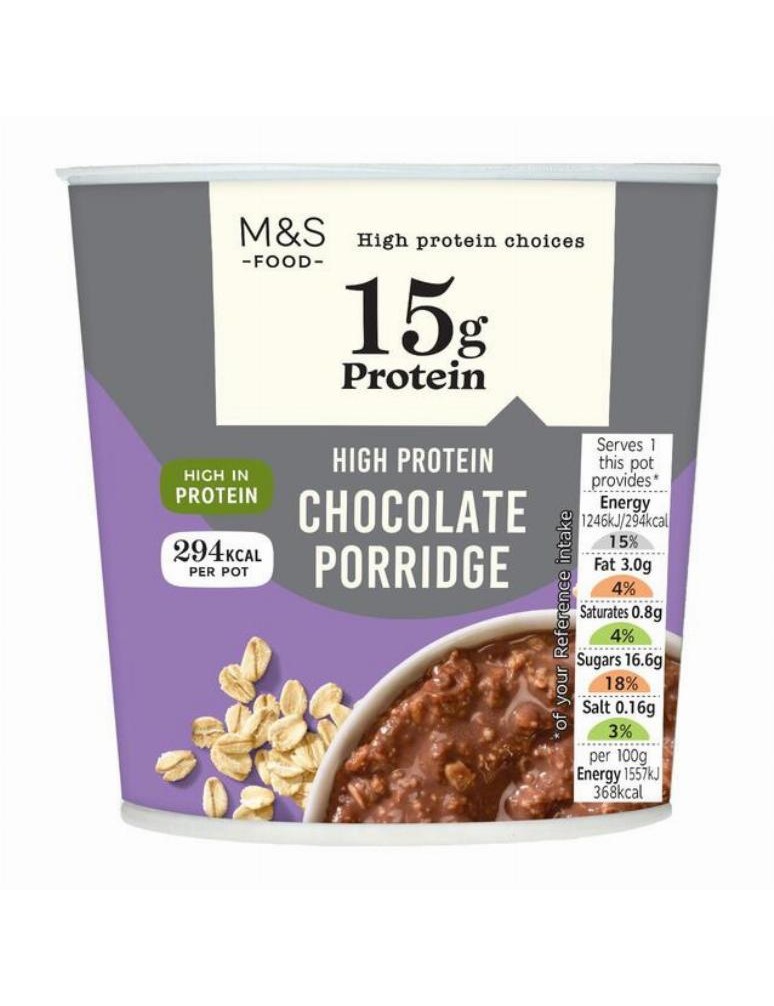 Instantní ovesná kaše s ječnými vločkami, s čokoládovou příchutí