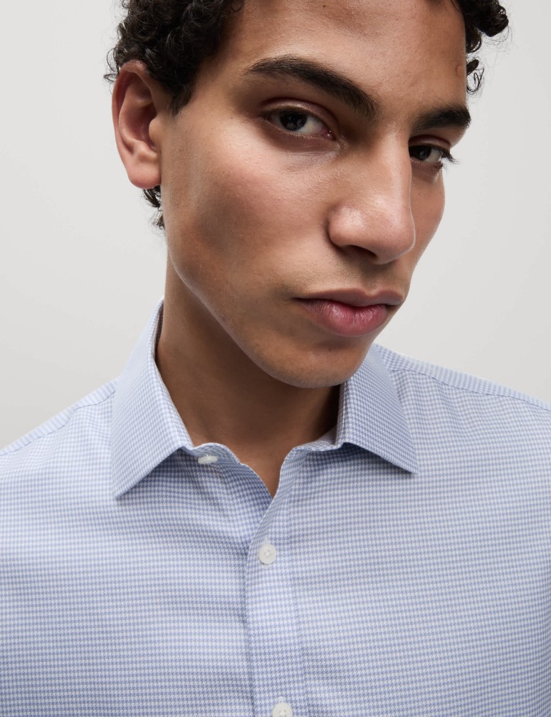 Bavlněná texturovaná košile Ultimate úzkého střihu s nežehlivou úpravou