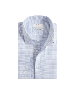 Bavlněná texturovaná košile Ultimate úzkého střihu s nežehlivou úpravou