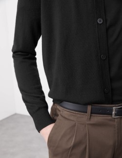 Pure Extra Fine Merino Wool V-Neck Cardigan