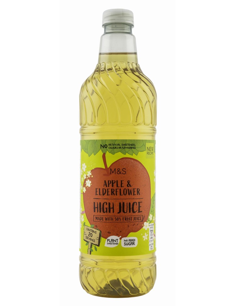 Jablečný sirup s extraktem z bezových květů, bez přidaného cukru, se sladidlem