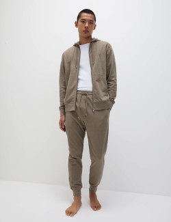 Texturovaná mikina na zip s kapucí, z čisté bavlny