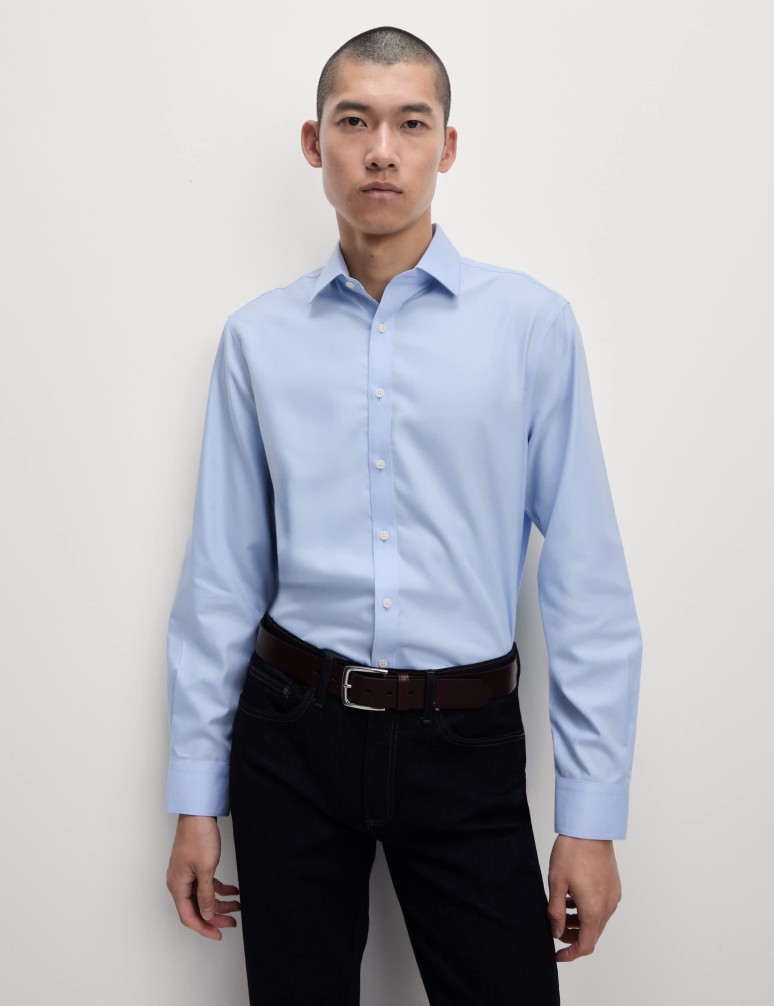 Košile z bavlny klasického střihu s nežehlivou úpravou