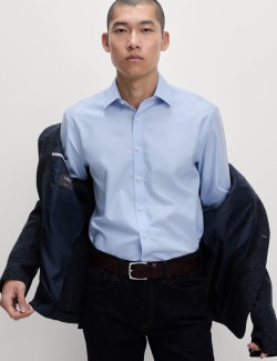 Košile z bavlny klasického střihu s nežehlivou úpravou