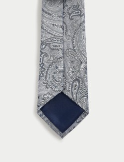 Kravata ze 100% hedvábí s kašmírovým vzorem
