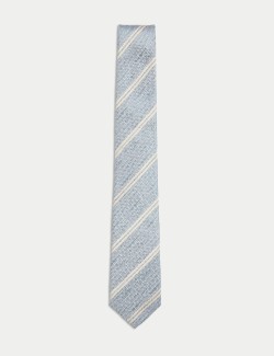 Slim Striped Pure Silk Tie