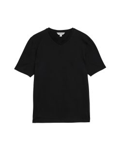 Tričko s výstřihem do V, z čisté bavlny Supima®