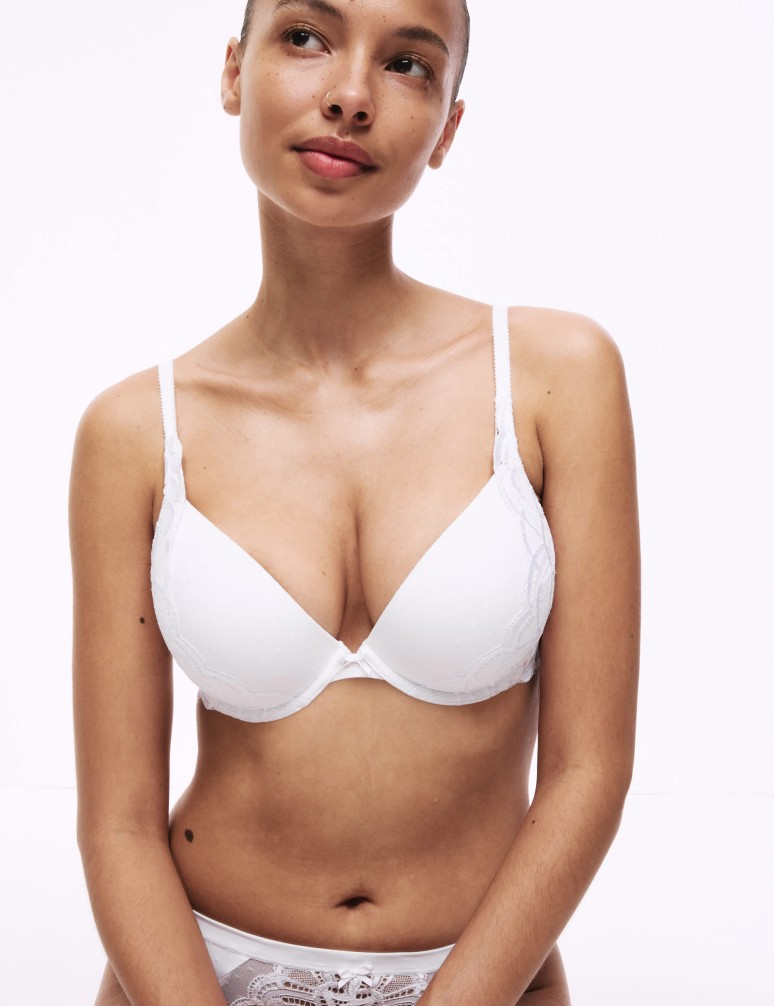 Amelia Lace Wired Plunge Bra (A-E)