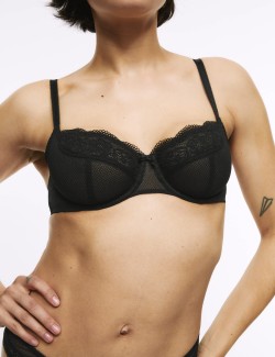 Balkonová podprsenka Jasmine s kosticemi a krajkou, vel. A–E