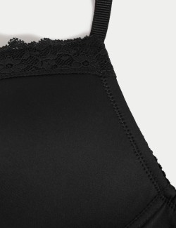 Lace Trim Non-Wired T-Shirt Bra (A-E)