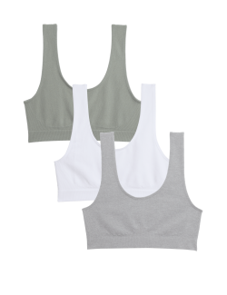 3pk Seamless Non Wired Crop Tops