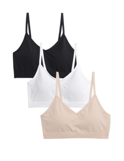 3pk Seamless Non Wired Bralettes