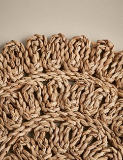 Set of 2 Floral Rattan Placemats