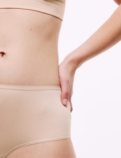 Šortkové kalhotky bez viditelných lemů s vysokým pasem, 5 ks v balení