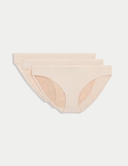3pk Body Soft™ Lace Bikini Knickers