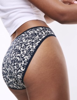 5pk Cotton Lycra™ High Leg Knickers