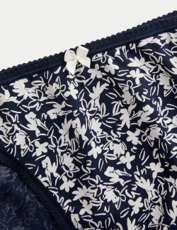 5pk Cotton Lycra™ High Leg Knickers