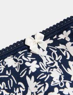 Šortkové kalhotky s nízkým pasem s potiskem, z bavlny Lycra™, 5 ks