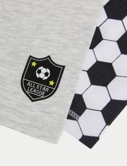 Trenýrky s fotbalovým motivem a vysokým podílem bavlny (5–16 let), 5 ks