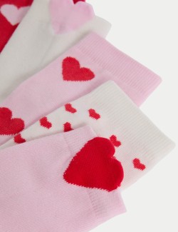 5pk Cotton Rich Ankle Stripe Socks (6 Small -7 Large)