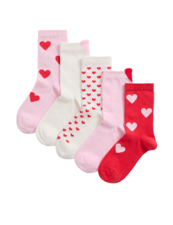 5pk Cotton Rich Ankle Stripe Socks (6 Small -7 Large)