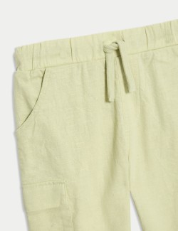 Cotton Rich Green Cargo Trousers (0 Mths-3 Yrs)