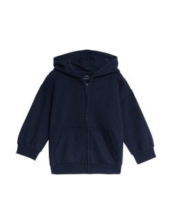 Mikina s kapucí, zipem a vysokým podílem bavlny (2–8 let)