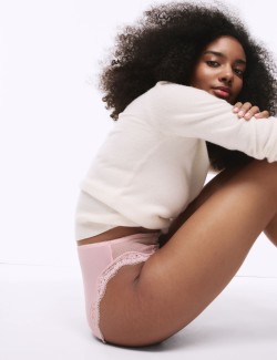 3pk Jasmine Lace High Waisted High Leg Knickers