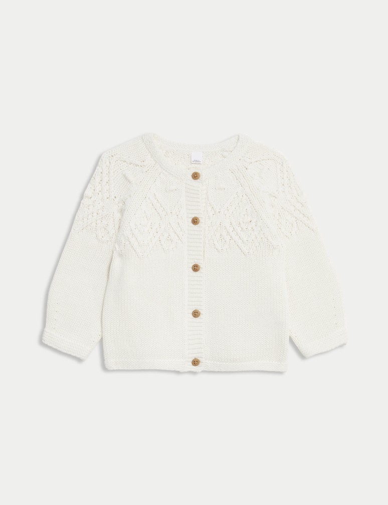 Pure Cotton Patterned Cardigan (0-3 Yrs)