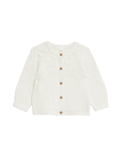 Pure Cotton Patterned Cardigan (0-3 Yrs)