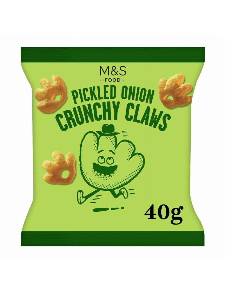 Extrudovaný kukuřičný snack s příchutí nakládané cibulky