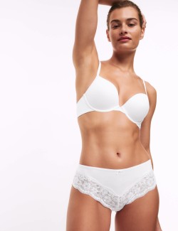 Brazilské kalhotky s krajkovým lemem, 3 ks v balení