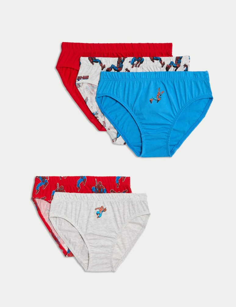 5pk Pure Cotton Spider-Man™ Briefs (2-8 Yrs)