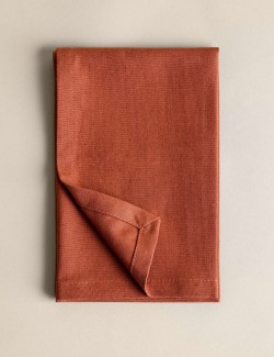 Set of 4 Cotton Rich Napkins with Linen