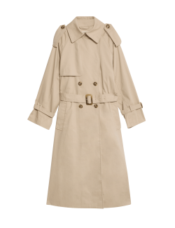 Dlouhý trenčkot s vysokým podílem bavlny