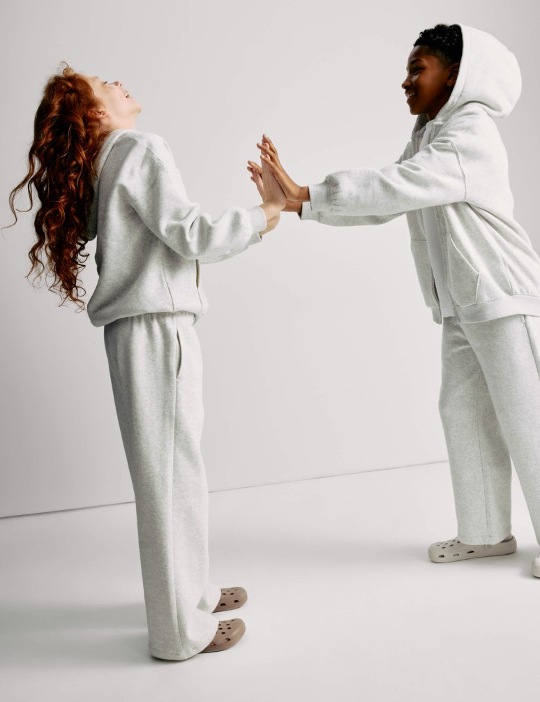 Tepláky se širokými nohavicemi, s vysokým podílem bavlny (2–16 let)