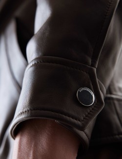 Leather Harrington Jacket