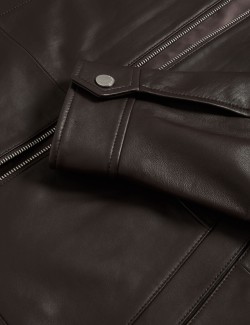 Leather Harrington Jacket