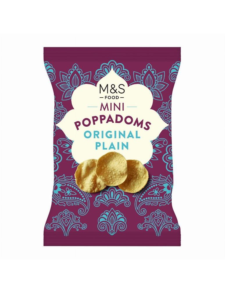 Smažené indické lupínky papady original bez příchuti