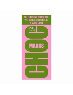 Bílá čokoláda s karamelizovaným cukrem a pistáciemi