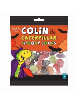 Colin the Caterpillar™ – kyselé měkké ovocné žvýkací bonbóny obalené v cukru